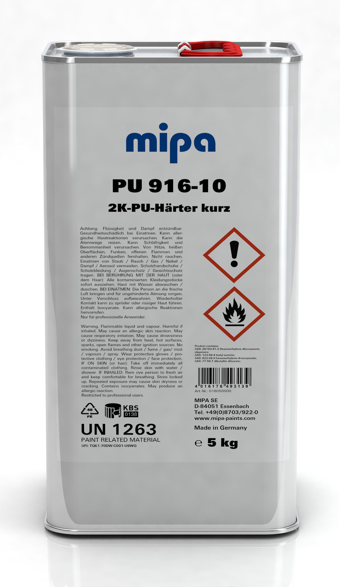 Mipa PU 916-10 5 kg 2K-PU hardener short