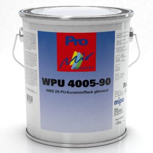 Mipa WPU 4005-90 5 kg net WBS 2K PU plastic paint, glossy, various colours, size III