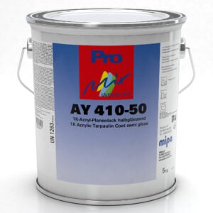 Pro Mix Industry AY 410-50 1K acrylic tarpaulin paint, semi-gloss, basic pack. 5 kg (Mipa)