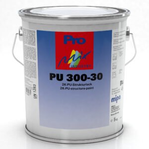 Mipa PU 300-30 5 kg net 2K PU textured paint, silk matt, various colours, size II