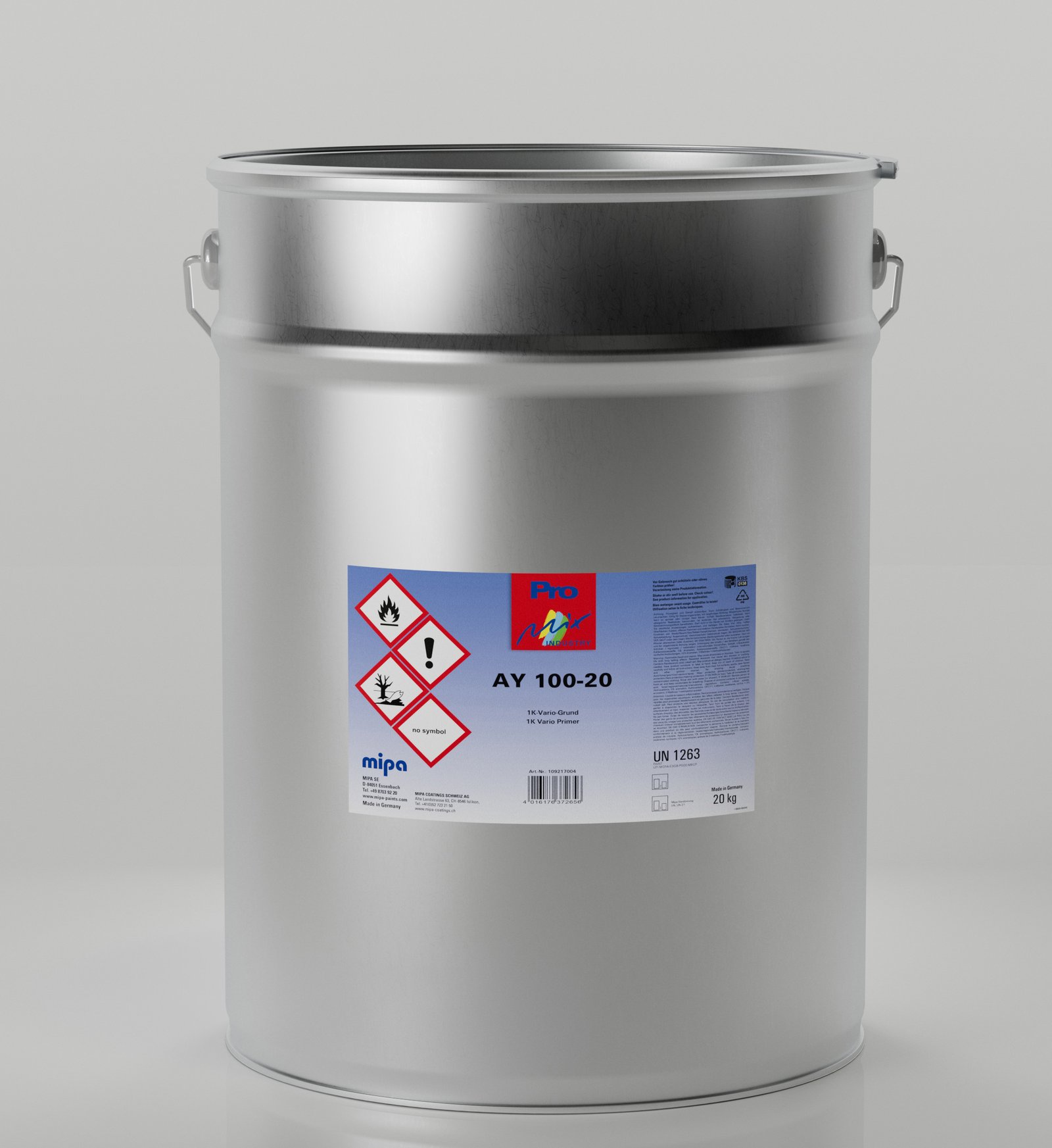 Mipa AY 100-20 20 kg 1K Vario Primer RAL 7004