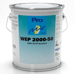 Mipa WEP 2000-50 5 kg net WBS 2K-EP top coat semi-gloss various colours Gr. II