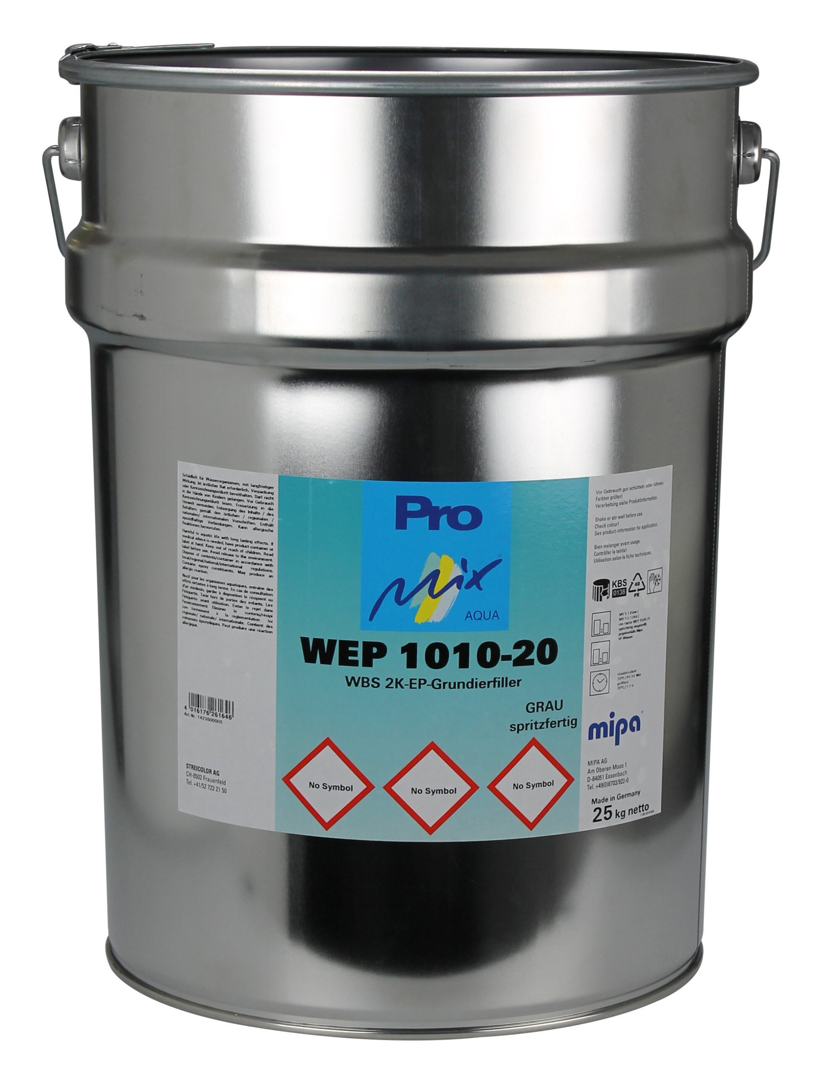 Mipa WEP 1010-20 25 kg net WBS 2K-EP primer filler ready to spray grey