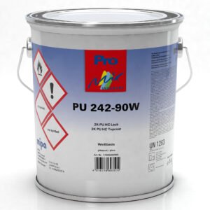 Mipa PU 242-90W 5 kg net 2K-PU-HC glossy lacquer, white base, various shades, grade I