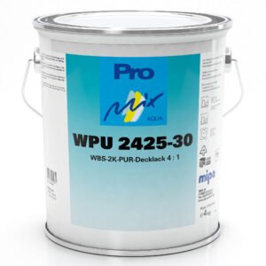 Mipa WPU 2425-30 4 kg net WBS 2K-PU top coat silk matt various shades Gr. I