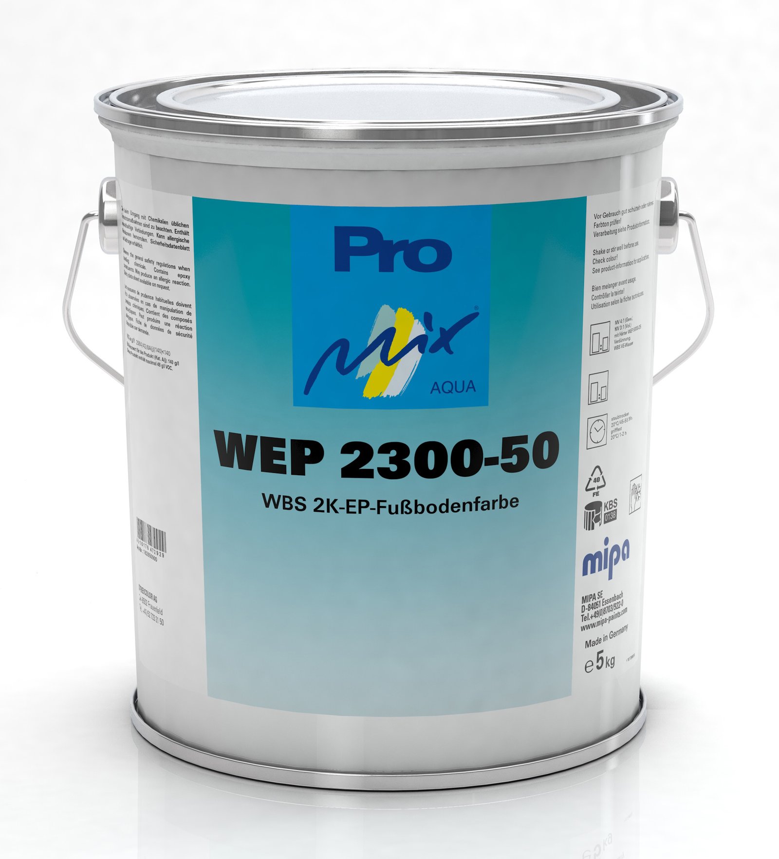 Pro Mix Aqua WEP 2300-50 WBS 2K-EP Floor Paint Basic Pack. 5 kg (Mipa)