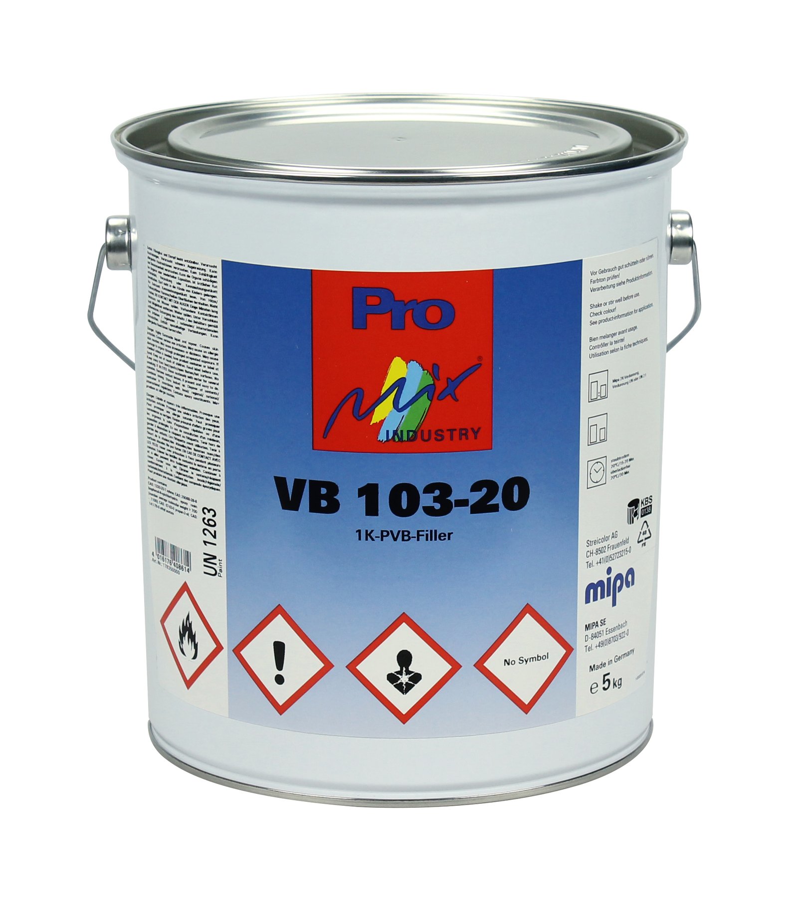 Pro Mix Industry VB 103-20 1K PVB filler basic pack. 5 kg (Mipa)