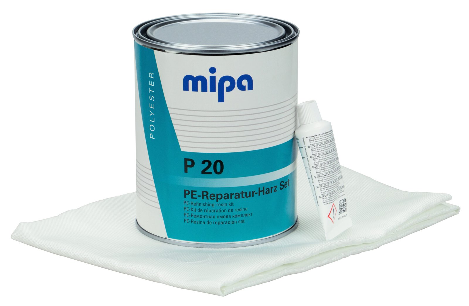 Mipa P 20 repair kit (PE repair resin + hardener + glass fabric)