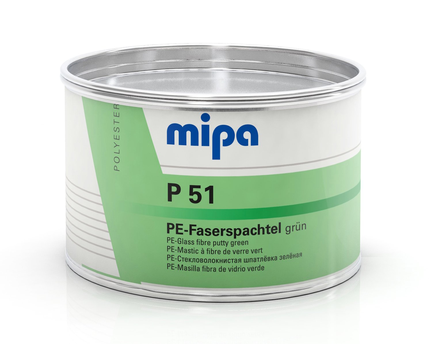 Mipa P 51 green PE car fibre filler incl. hardener