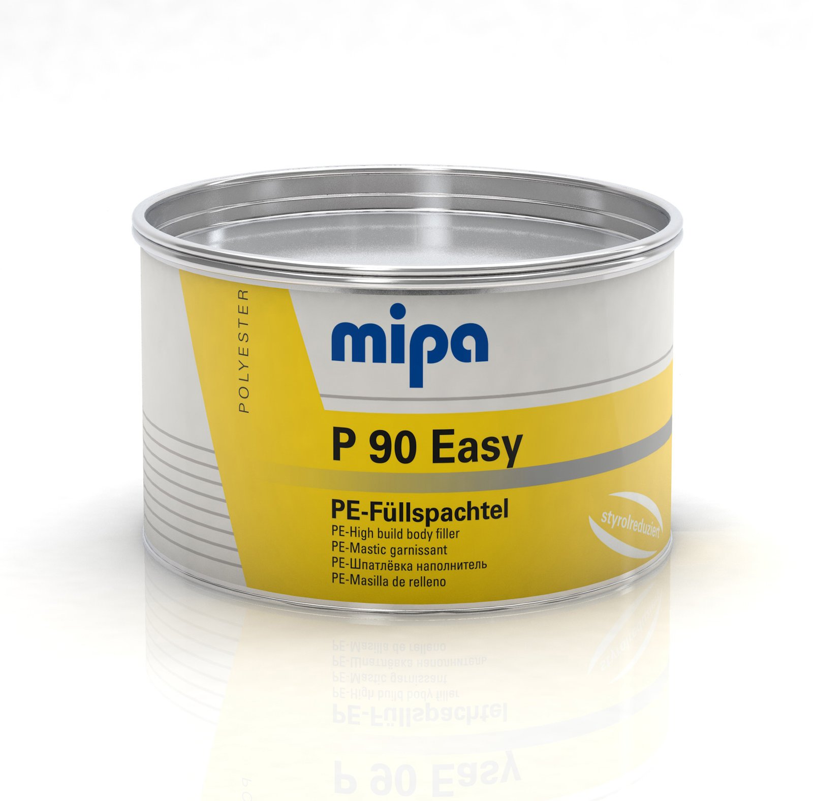 Mipa P 90 Easy styrene-reduced PE filler grey incl. hardener