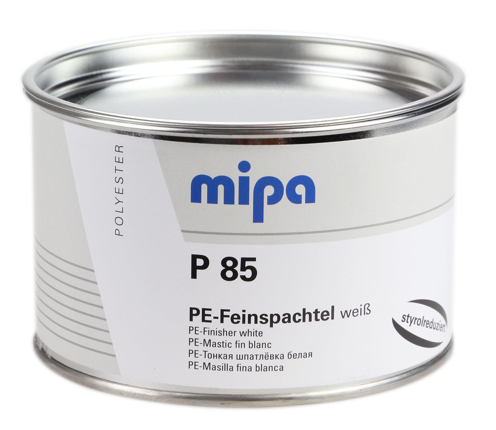 Mipa P 85 styrene-reduced PE fine filler, bright white,, incl. hardener
