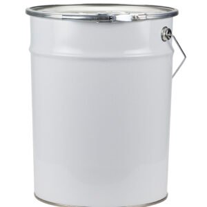 Empty bucket, white, 10 l with clamping ring lid (Mipa)