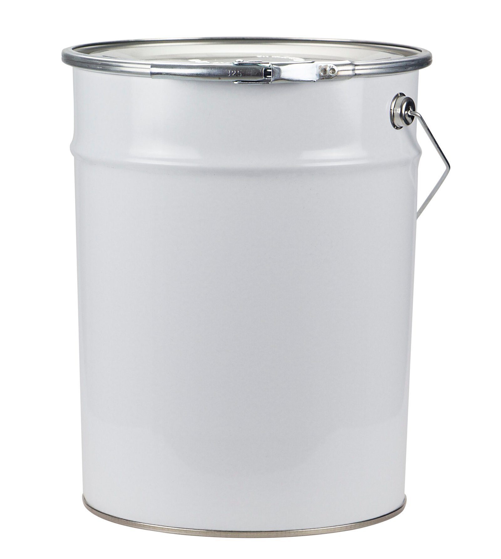 Empty bucket, white, 10 l with clamping ring lid (Mipa)