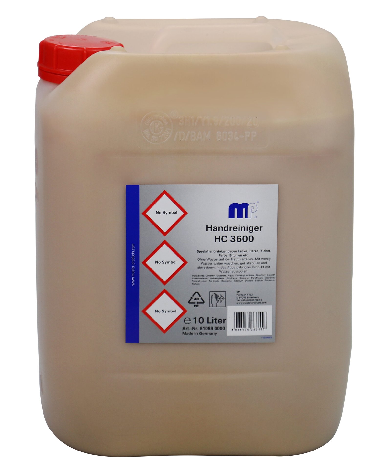 MP Hand Cleaner HC 3600 10 litre canister (Mipa)