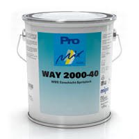 Mipa WAY 2000-40 20 kg net WBS single-coat spray paint, silk matt, various colours, size III